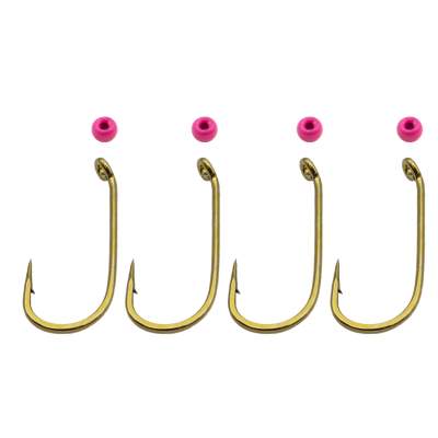 Troutlook Trout Area Worm Set, schwarz-pink - 3,8mm