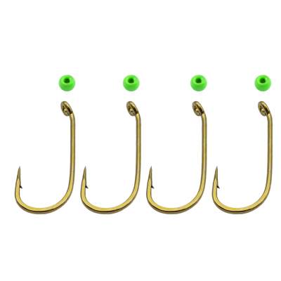 Troutlook Trout Area Worm Set, grün-orange - 3,8mm