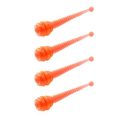 Troutlook Trout Area Worm Set, grün-orange - 3,8mm