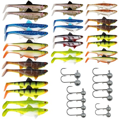 Senshu Real Fin Shad Promo Box - Kunstköderset 38 Teile