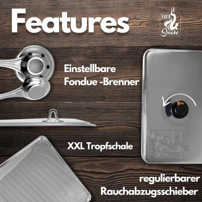 Eversmoke Räucherset Tischräucherofen Starter Bundle, S (Ofen, Räuchermehl, Räucherblitz)