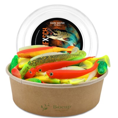 Gummifisch Mix Dark Water - 10-16 cm
