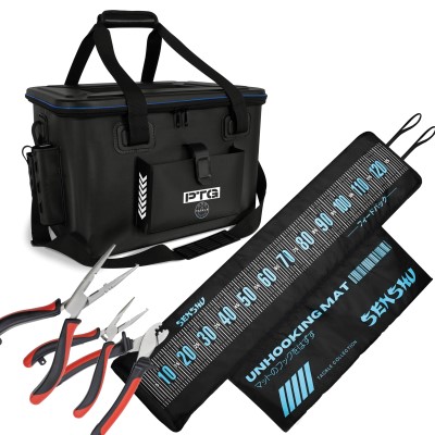 Pro Tackle EVA Bag I Tackle Bakkan + Senshu Abhakmatte + 3 Zangen - Angeltasche 48x36x28cm