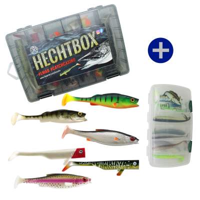 LMAB Hechtbox Limited Edition + Jig `n` Swim Hechtbox, 24 Köder