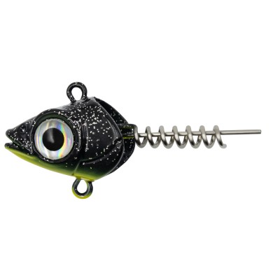 Senshu Pelaga Shad + Head Set, 24cm - Green Pumpkin/Chartreuse