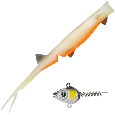 Senshu Pelaga Shad + Head Set Vertikalköder 16cm - Hot Olive