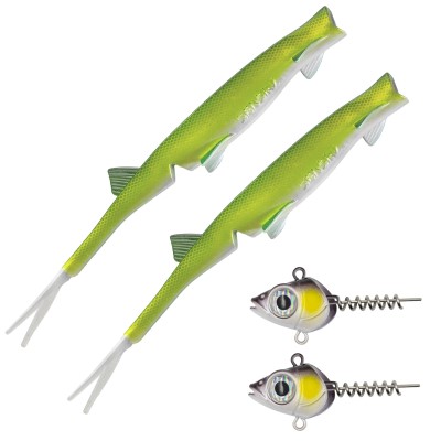 Senshu Pelaga Shad + Head Set Vertikalköder 16cm - Green Sprat