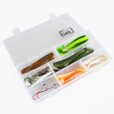 Angel Domäne Zander und Barsch Pro Shad Pack Set 22+2 Stück in Box 7,0 - 10,5cm,