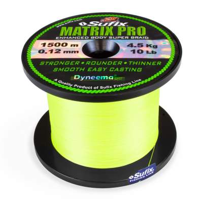 Sufix Matrix Pro Neon Chartreuse Braid 1m von der Großspule, 1m von der Großspule - neon chartreuse - TK4,5kg