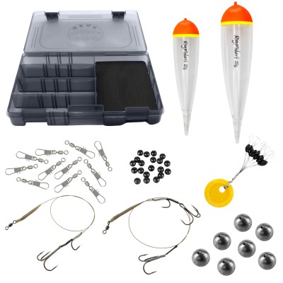 Pike Attack - Deadbait-Set - Raubfischset 2 Posen - 2 Vorfächer - Kleinteile