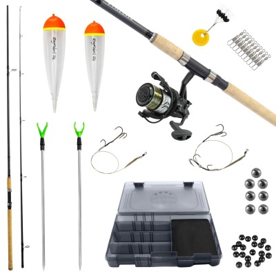 Pike Attack - Deadbait-set All in - Raubfischset Rute + Rolle + Schnur inkl Zubehör