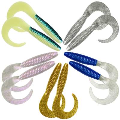 Svartzonker Sweden Mega Set Big Tail Grub Raubfisch- und Meerestwister 33,0cm 5x 2er Pack,