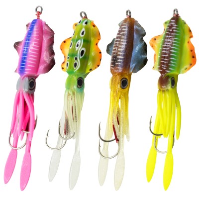 Team Deep Sea Flatter Squid Set - Köderset 14,5cm - 4 Stück gemischt