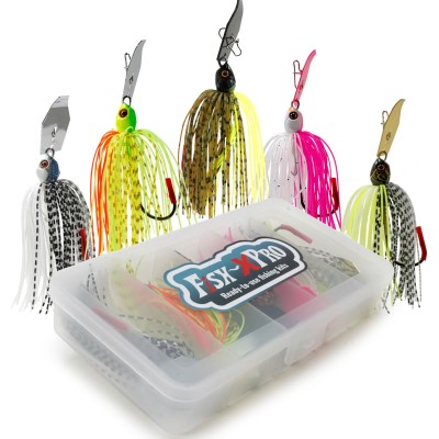 Fish-XPro Chatterbait Set inkl. Box 8,0cm - 10g - gemischt