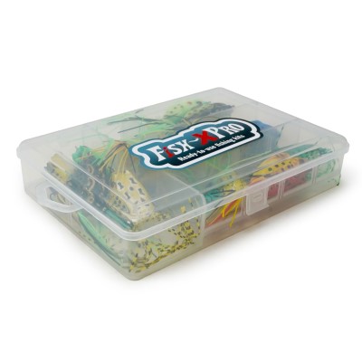 Fish-XPro Frog Set inkl. Tackle Box - Topwaterköder 20x14x4cm