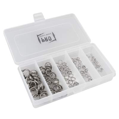 Angel Domäne Edelstahl Pro Sprengring Sortiment 150 Stück 4-17mm inklusive Box TK15,5kg - 10mm - 15Stück