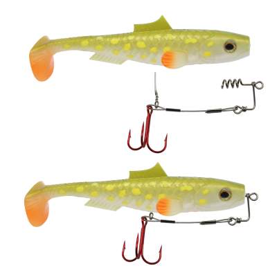 Pikezilla Pikezilla Shad mit Stingersystem - Hecht Shad MT-Lures Pikezilla Hecht Shad 2 Stück 13cm UV Panic Pike