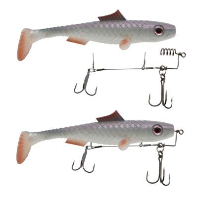 Pikezilla Pikezilla Shad mit Stingersystem - Hecht Shad MT-Lures Pikezilla Hecht Shad 1 Stück 18cm UV Purple Roach