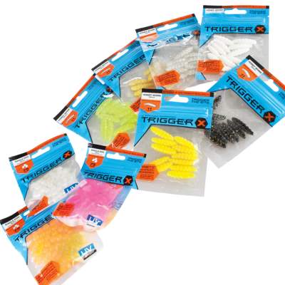 Trigger X 9 Pakete Salmon Egg (Lachseier) and Honey Worm (Bienenmaden) Forellen Set,