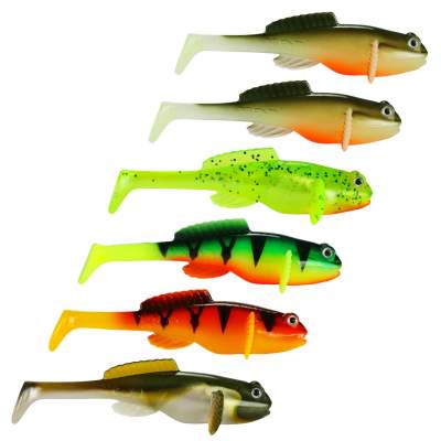 Fox Rage Mega Set Grondle Wobble Grundel Gummifisch 10cm 6 x 4er Pack