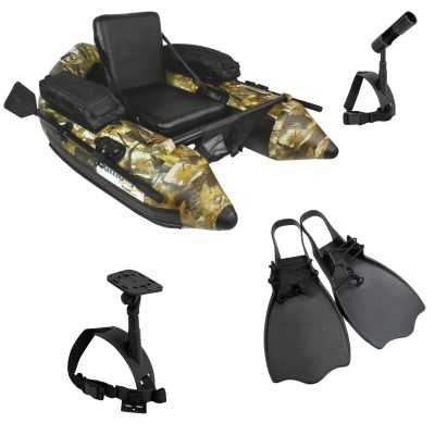 Waterside Belly Boat Camoura Float Pro Bundle - Bellybootset