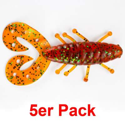 Angel Domäne Twist Craw, 10,0cm, Appleseedglitter 5er Pack 10cm - Appleseed Glitter - 5Stück