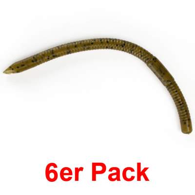 Angel Domäne TH Finesse Worm, 13,0cm, Dark Wakapepper 6er Pack 13cm - Dark Wakapepper - 6Stück