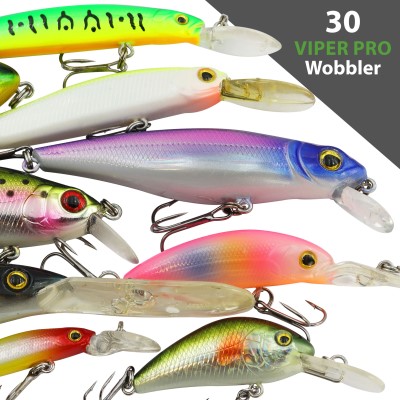 GB Wobbler Bakkan + 30 Viper Pro Wobbler, 29,0 x 23 x13 cm - Tasche inkl. 30 Viper Pro Wobbler