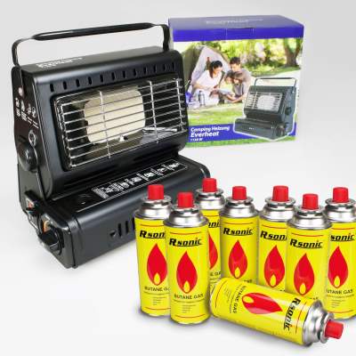 Butangas Camping Heizung Everheat 1150W incl. 8 Kartuschen