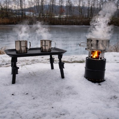 Faith Woodburner Outdoor Kochset - mobiler Holzkocher inkl. Geschirr