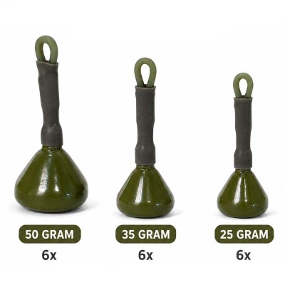 Faith Backlead Complete Set - Blei 25,35 & 50g inkl. Tackle Box - 18 Stück