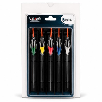Fish-XPro Ready-Made Float Rigs on Card - Posenset 5 komplette Rigs