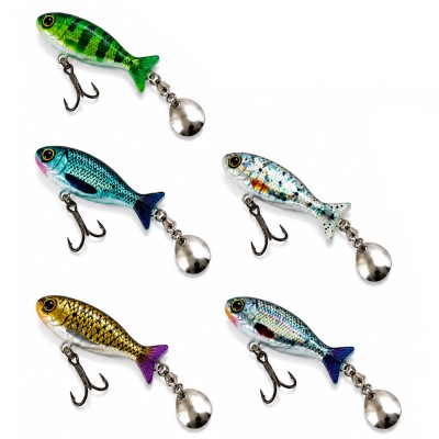 Fish-XPro LifeMetal Tail Spinner Set - Jig Spinner 4,5cm - 23g - 5 Farben