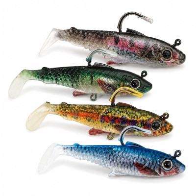 Fish-XPro Flash Lure Set - Gummifisch 8,5cm - 18g - 5 Farben
