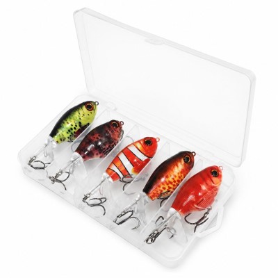 Fish-XPro Topwater Prop-Bait - Oberflächenköder 9cm - 14g - 5 Stück