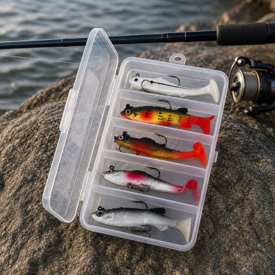 Fish-XPro Hybrid Pike Lure Kit - Gummifischset 10cm - 10g - 5 Farben