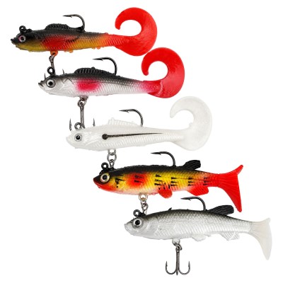 Fish-XPro Hybrid Pike Lure Kit - Gummifischset 10cm - 10g - 5 Farben