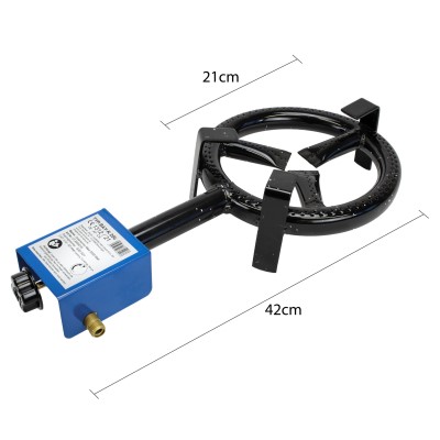 Eversmoke Gasbrenner Maxi 5000 Watt mit Druckminderer und Schlauch