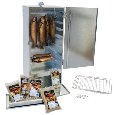 Eversmoke Räucherofenset Jumbo Pro inkl. Mehl, Lake & Thermometer 46x28x110cm - 1Stück