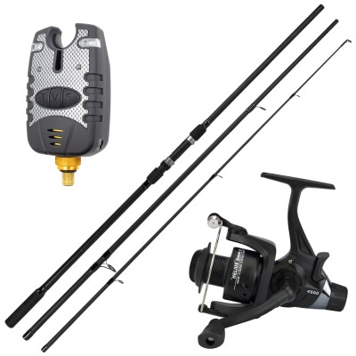 Carp Force Starter Pack - Karpfenset Helius Runner III + Karpfenrute Black Phantow II + Bissanzeiger