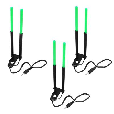 BAT-Tackle Illuminated LED Snag Ears green 3er Pack,