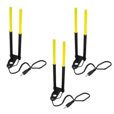 BAT-Tackle Illuminated LED Snag Ears yellow 3er Pack