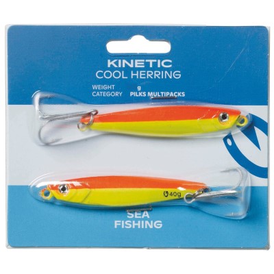 Kinetic Cool Herring 2 Pack - Pilker Orange/Yellow - 60g - 2 Stück