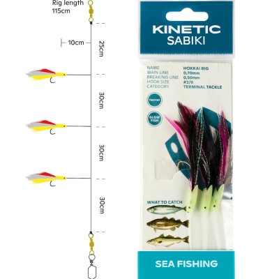 Kinetic Sabiki Hokkai - Paternoster Green - 115cm - #2/0