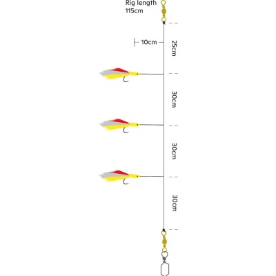 Kinetic Sabiki Hokkai - Paternoster Green - 115cm - #2/0