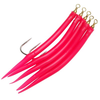 Kinetic Gummi-Makk - Beifänger Pink - Gr. 10/0 - 5 Stück