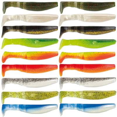 Angel Domäne Maxx Pro Shad, 10,0cm, 18er-Pack, 2 x je Farbe 10 - 2 x je Farbe - 16Stück