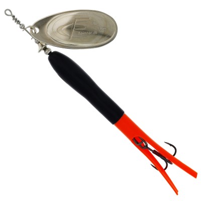 Westin FC Upstream - Spinner Black/Flouro Orange/Silver Blade - 15g - #5 - 1 Stück
