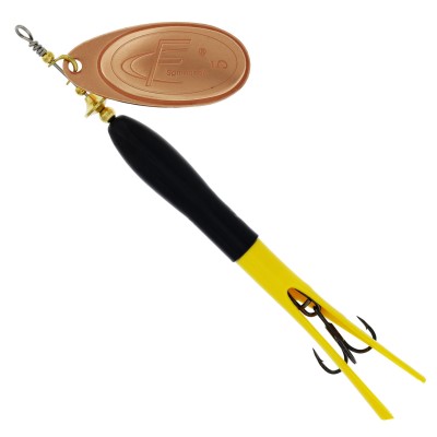 Westin FC Upstream - Spinner Black/Flouro Yellow/Copper Blade - 15g - #5 - 1 Stück