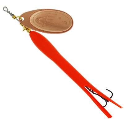 Westin FC Upstream - Spinner Flouro Orange/Copper Blade - 20g - #5 - 1 Stück